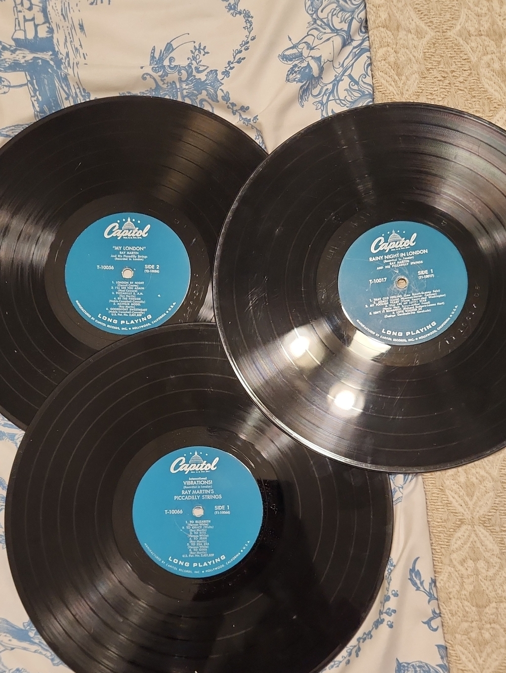 Vintage Capitol Records Vinyl LPs - Black with Blue Labels (3)